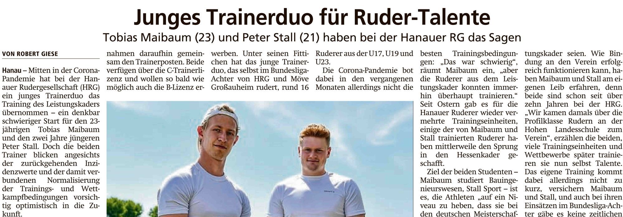 Trainer Duo - Hanauer Anzeiger