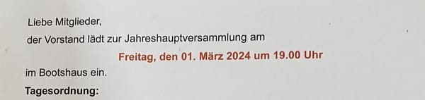 Bericht zur Jahreshauptversammlung 2024